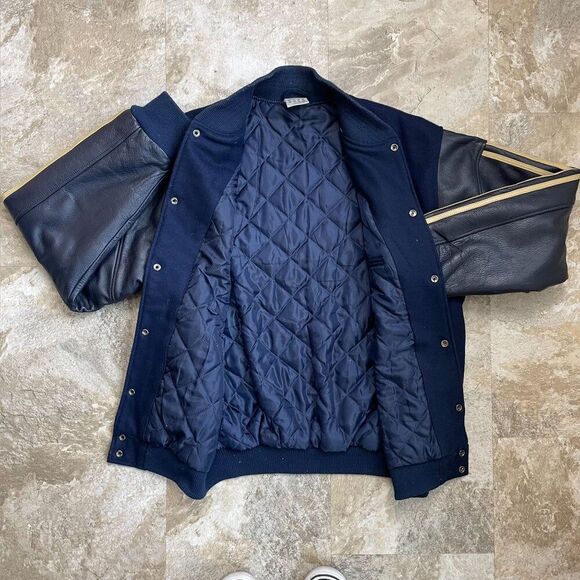 ADIDAS VINTAGE Y2K PITT PANTHERS WOOL BLEND NCAA LETTERMAN JACKET MEN'S MEDIUM - Picture 5 of 11